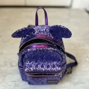 Disney Parks Loungefly Purple Potion Sequined Mini Backpack RARE Disney Parks Loungefly Purple Potion Sequined Mini Backpack  main image 4